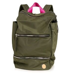Shortylove Boxer Large Backpack Hobo Bag Olive Army Green Pink  - Like New!